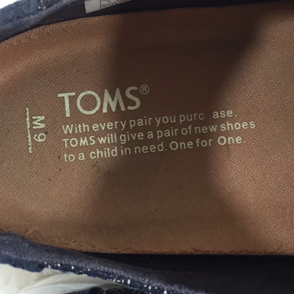 TOMS DEL REY TRAINERS SNEAKERS NAVY TWO TONE - Picture 7 of 9